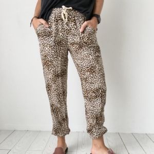 SOLD- DO NOT BUY Ascot + Hart leopard joggers